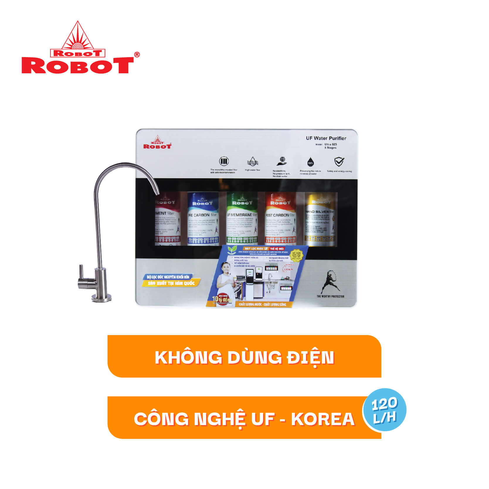 Máy lọc nước UF Robot Ultra 625 5 cấp