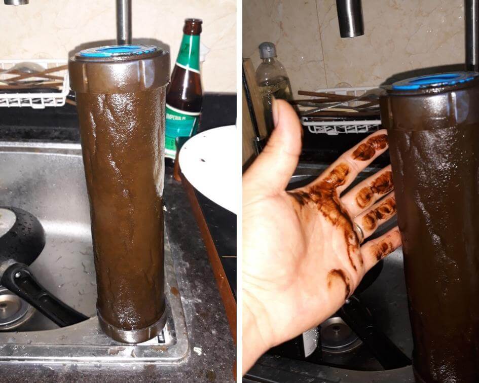 lõi lọc nước bị bẩn