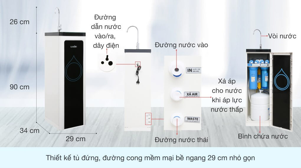 Máy lọc nước RO Karofi 8 lõi H8RO